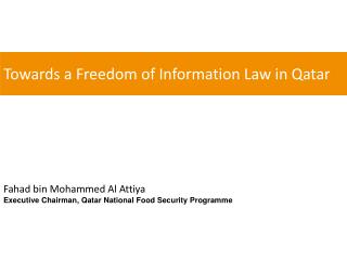 Towards a Freedom of Information Law in Qatar