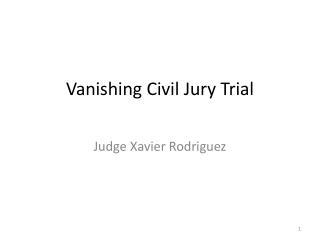 Vanishing Civil Jury Trial