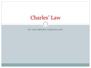 Charles’ Law