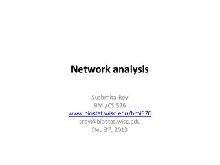 Network analysis