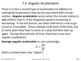 7.4 Angular Acceleration