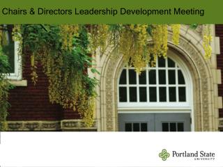 Chairs &amp; Directors Leadership Development Meeting