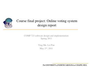 Course final project: Online voting system design report