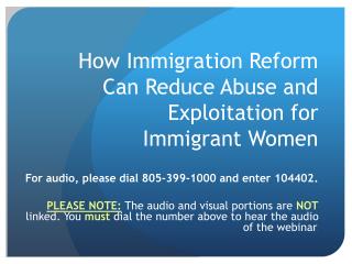 How Immigration Reform Can Reduce Abuse and Exploitation for Immigrant Women