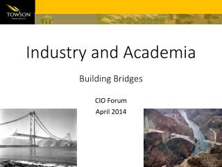 Industry and Academia Building Bridges