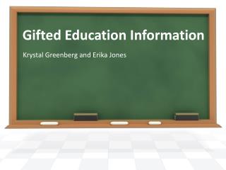 Gifted Education Information