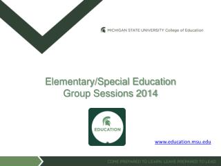 Elementary/Special Education Group Sessions 2014