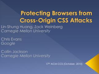 Protecting Browsers from Cross-Origin CSS Attacks