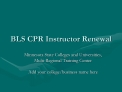 bls cpr instructor renewal