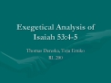 Exegetical Analysis of Isaiah 53:4-5