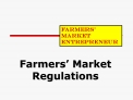 Farmers Market Regulations