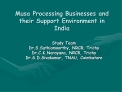 Musa Processing Businesses and their Support Environment in India