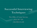 Successful Interviewing Techniques