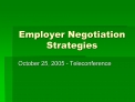 Employer Negotiation Strategies