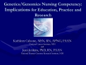 GeneticsGenomics Nursing Competency: Implications
