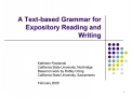 A Text-based Grammar for Expository Reading and Writing