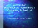 Contract Law Update for the Procurement Contracting Professional