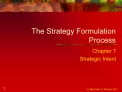 The Strategy Formulation Process