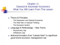 Chapter 11 Classical Keynesian Economics What You Will Learn From This Lesson