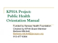 KPHA Project: Public Health Orientation Manual