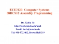 ECE3120: Computer Systems 68HCS12 Assembly Programming