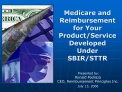 Medicare and Reimbursement for Your Product