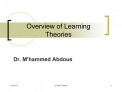 Overview of Learning Theories