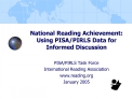 National Reading Achievement: Using PISA