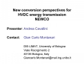 New conversion perspectives for HVDC energy transmission NEWCO