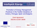 Promotion of Energy Management Practices in the Textile Industries of Greece, Portugal, Spain and Bulgaria