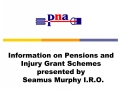 Information on Pensions and Injury Grant Schemes presented by Seamus Murphy I.R.O.