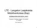 LTE - Langaton Laajakaista Mobiiliverkoissa 6op