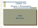 OMSE 535 Project 1 Presentation