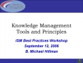 Knowledge Management Tools and Principles