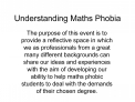 Understanding Maths Phobia