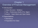 Chapter 1 Overview of Financial Management