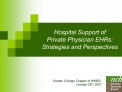 Hospital Support of Private Physician EHRs: Strategies and Perspectives