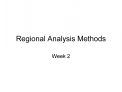 Regional Analysis Methods