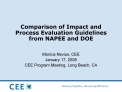 Comparison of Impact and Process Evaluation Guidelines from NAPEE and DOE