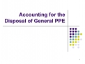 Accounting for the Disposal of General PPE