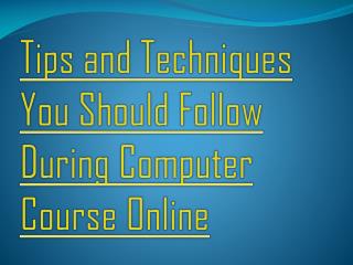 Computer Course Online Skills & IT Literacy