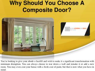 Why Should You Choose A Composite Door?