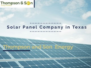 Solar Panel Installation Service in Texas