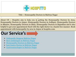 Homeopathy Doctors in Malviya Nagar