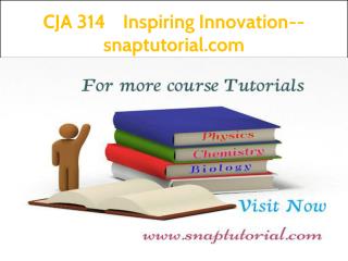 CJA 314 Inspiring Innovation--snaptutorial.com