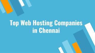 Top Web Hosting Companies in Chennai