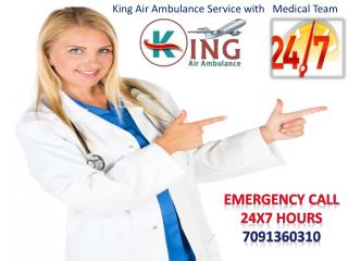 Chose Best Medical Emergency King Air Ambulance Services from Kolkata to Delhi