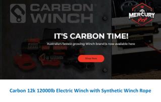 Carbon 12k 12000lb Electric Winch with Synthetic Winch Rope