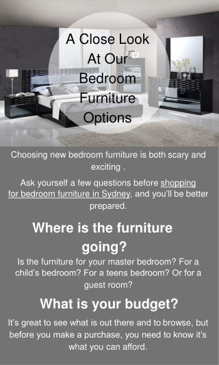 Find Out Latest Bedroom Furniture Options Sydney