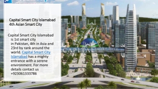 Capital Smart City Islamabad - Smart Investment Opportunity